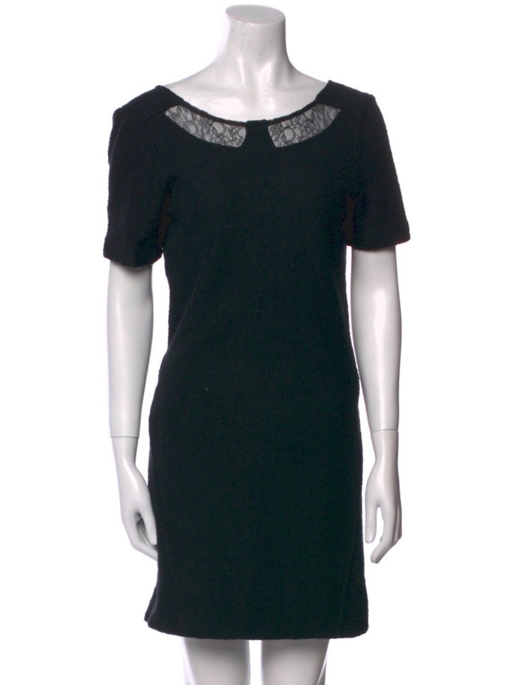 Marc by Marc Jacobs Black Lace-Trim Mini Dress